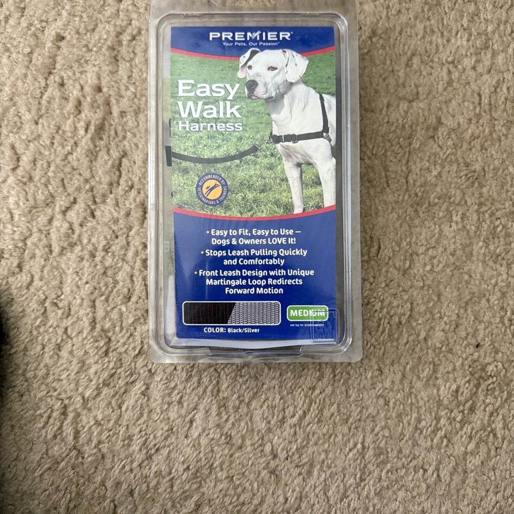 Premier Easy Walk Harness in Black and Blue